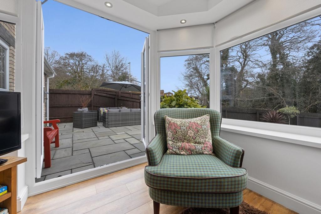 Double-doors to patio & garden