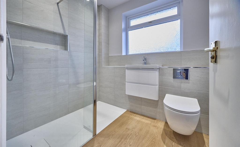 Refitted shower room to rear