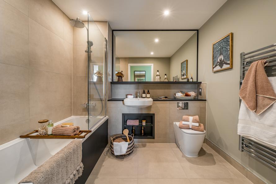 Bathroom wide shot straight