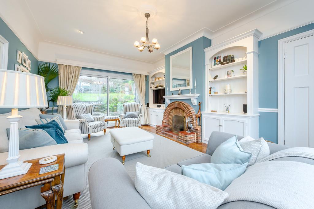 Living room, fireplace