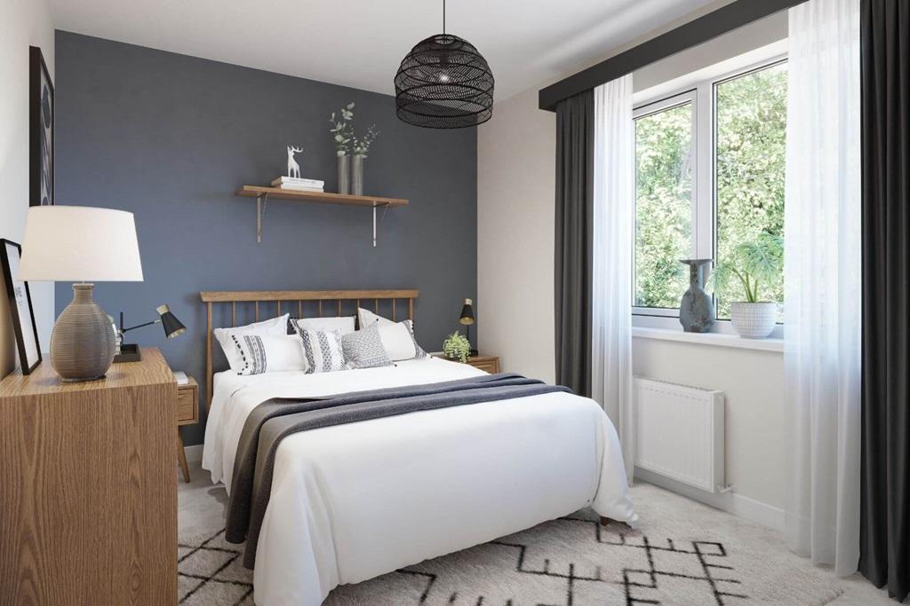 Double bedroom looks out onto the garden