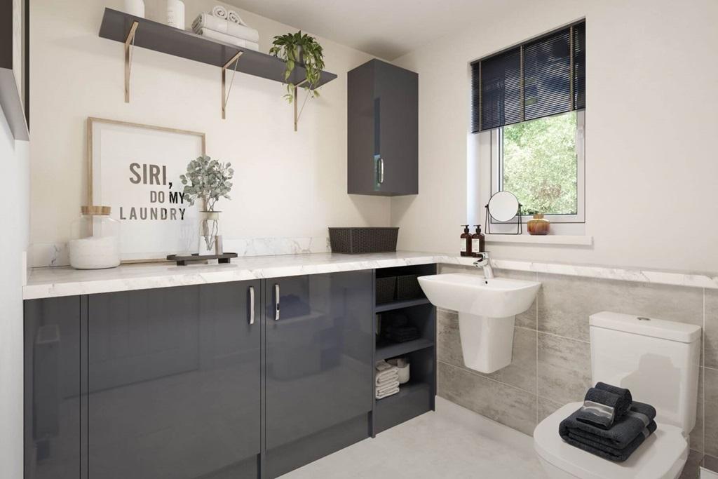 Downstairs toilet with extra storage