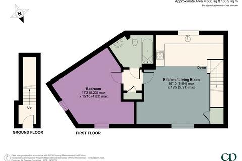 1 bedroom maisonette for sale, Shepherds Place, Shefford, SG17