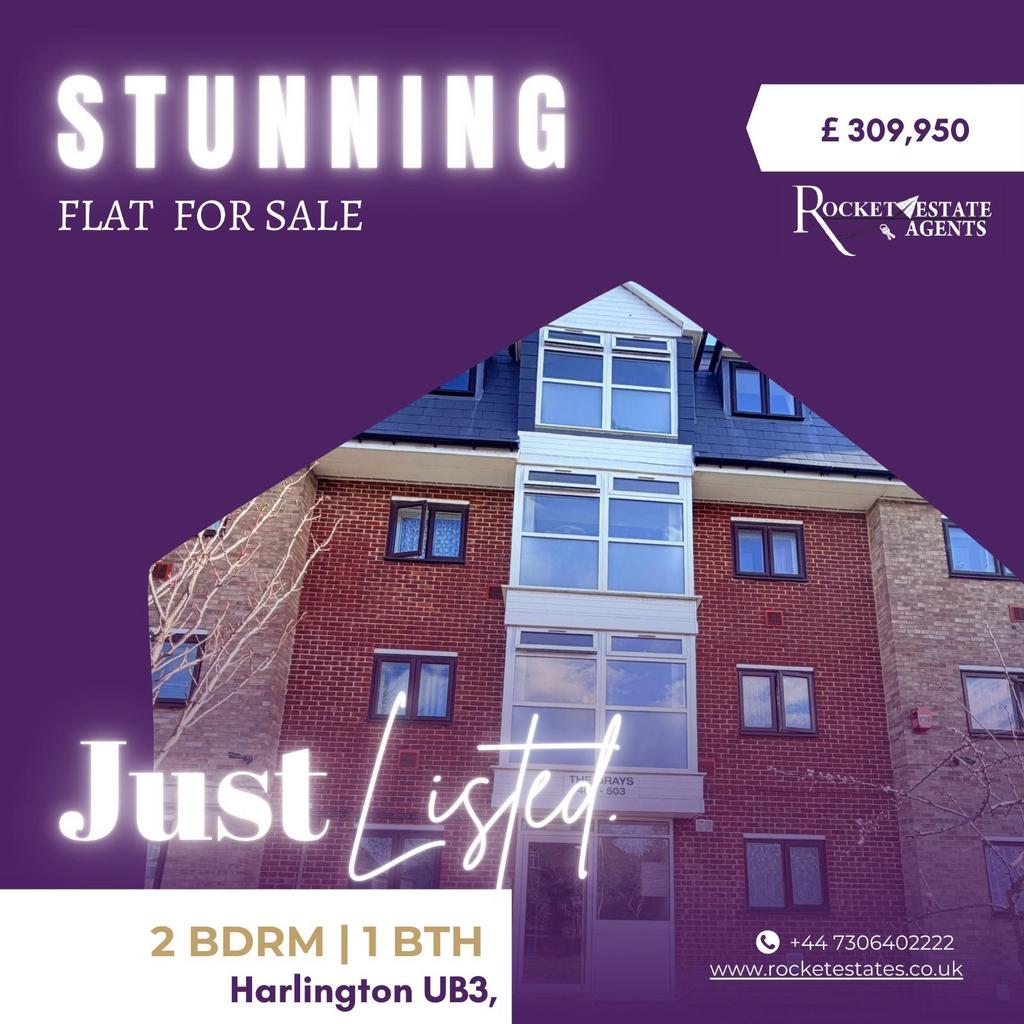 2 bed flat for sale High Street, Harlington Hayes