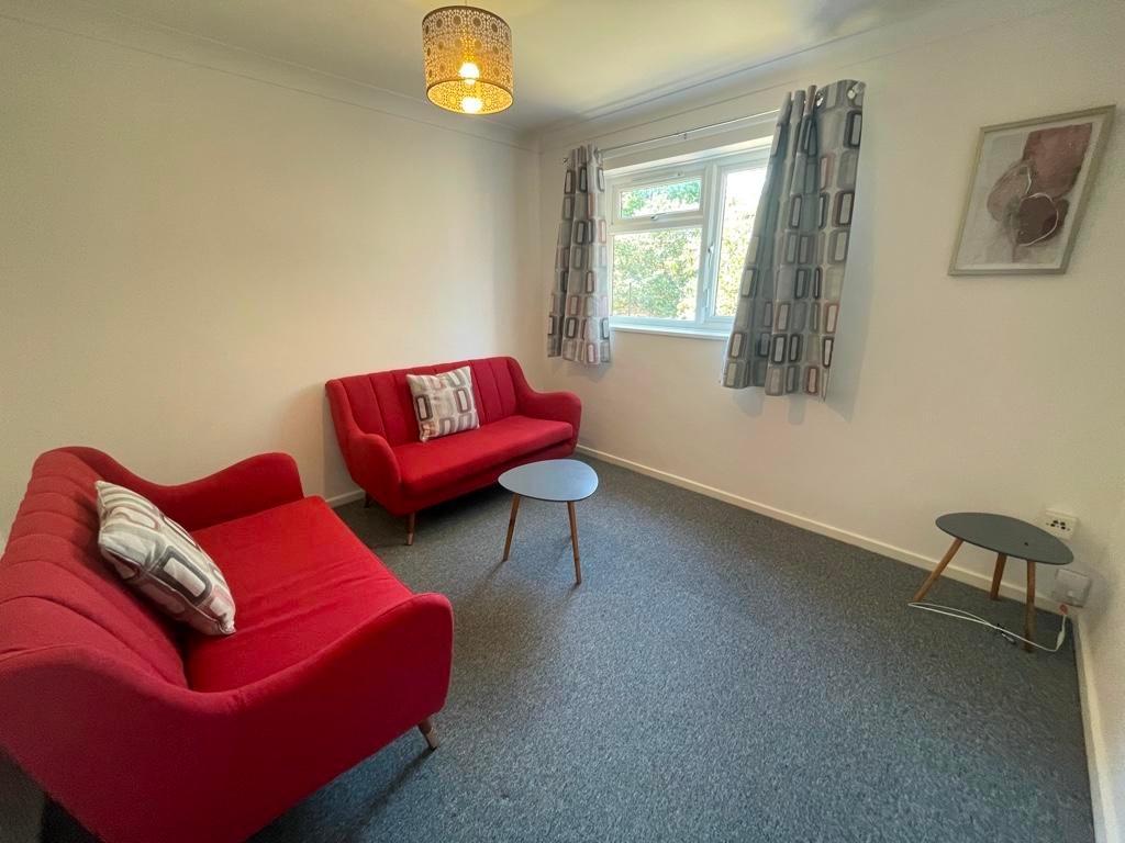 Bright, neatly presented living room with match...