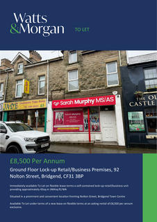 Retail property (high street) to rent, 92 Nolton St Bridgend CF31 3BP