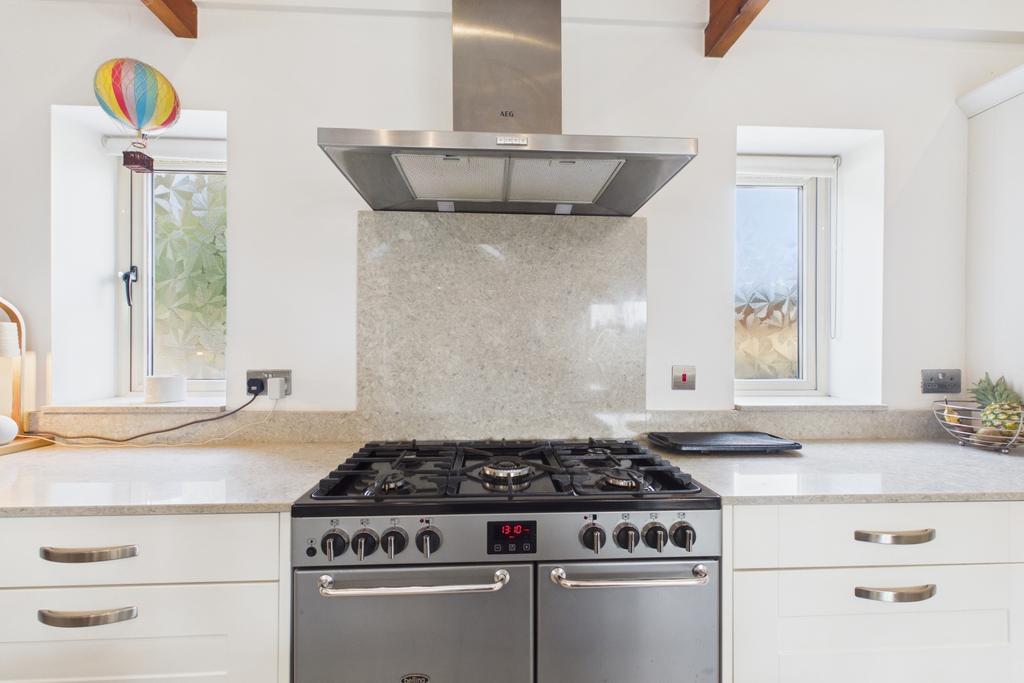 A range cooker at the heart of the family kitchen.
