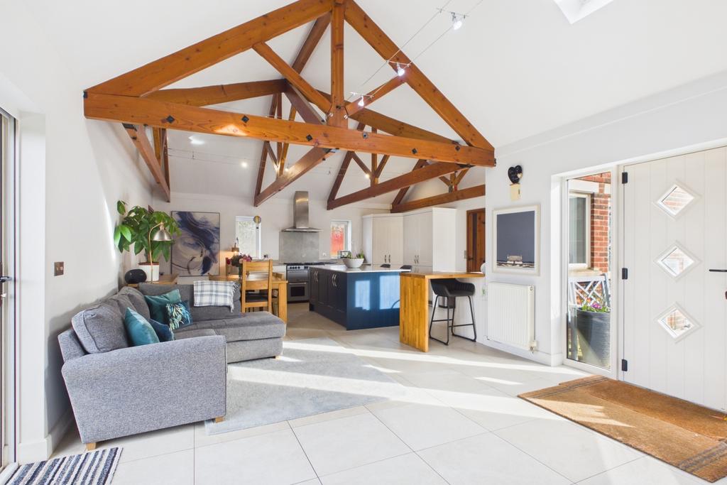 Vaulted ceilings and beams give so much character