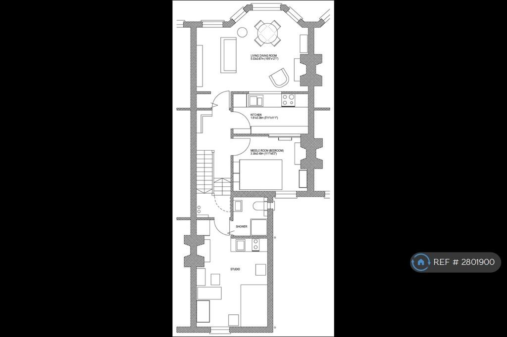 First Floor Plan Alternative Furniture Layout