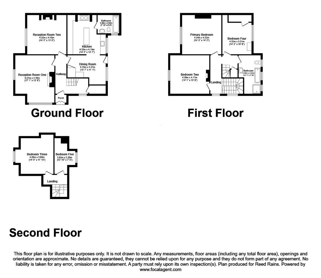 5 bedroom end of terrace house for sale - Floor Plan