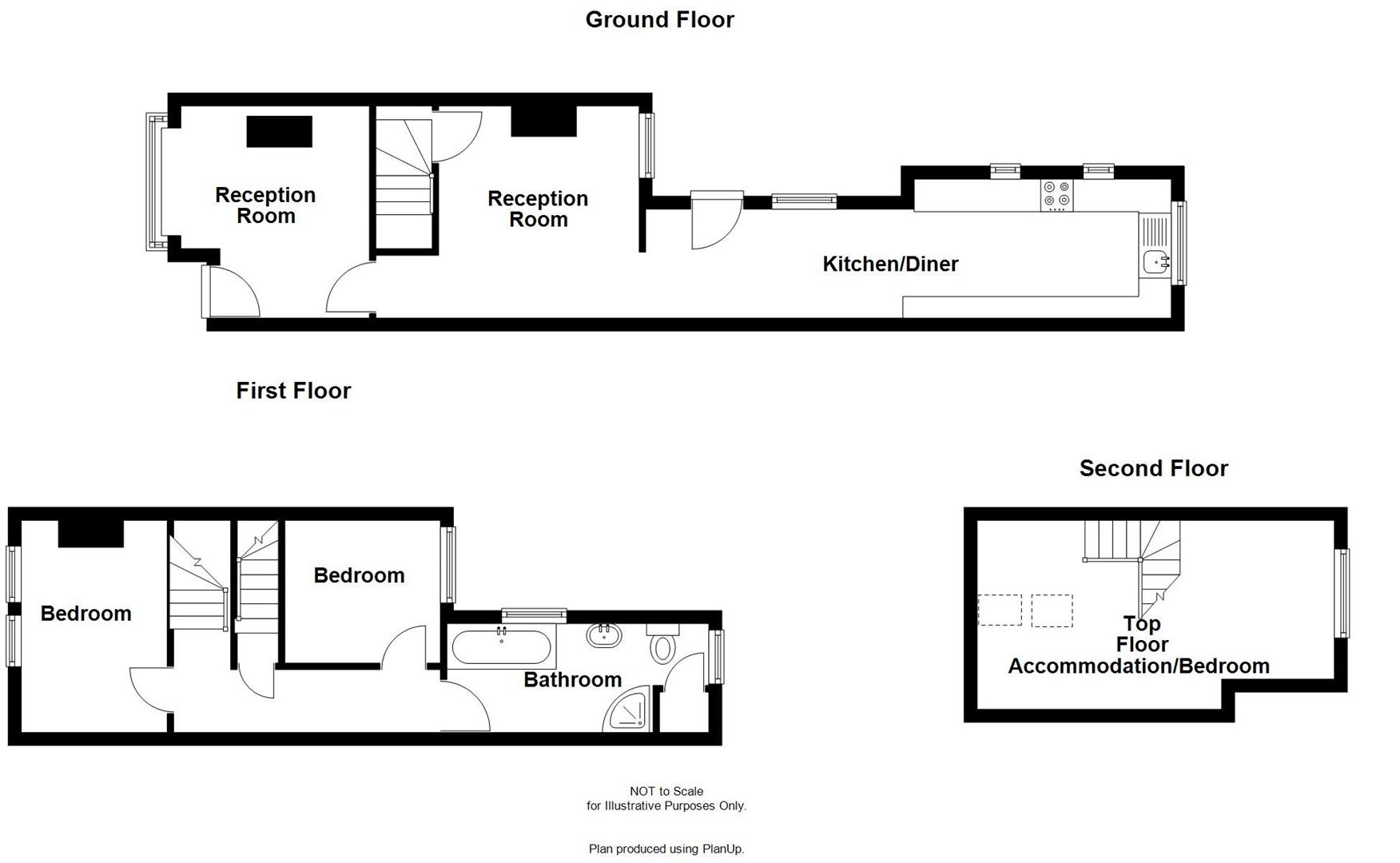 3 bedroom terraced house for sale - Floor Plan