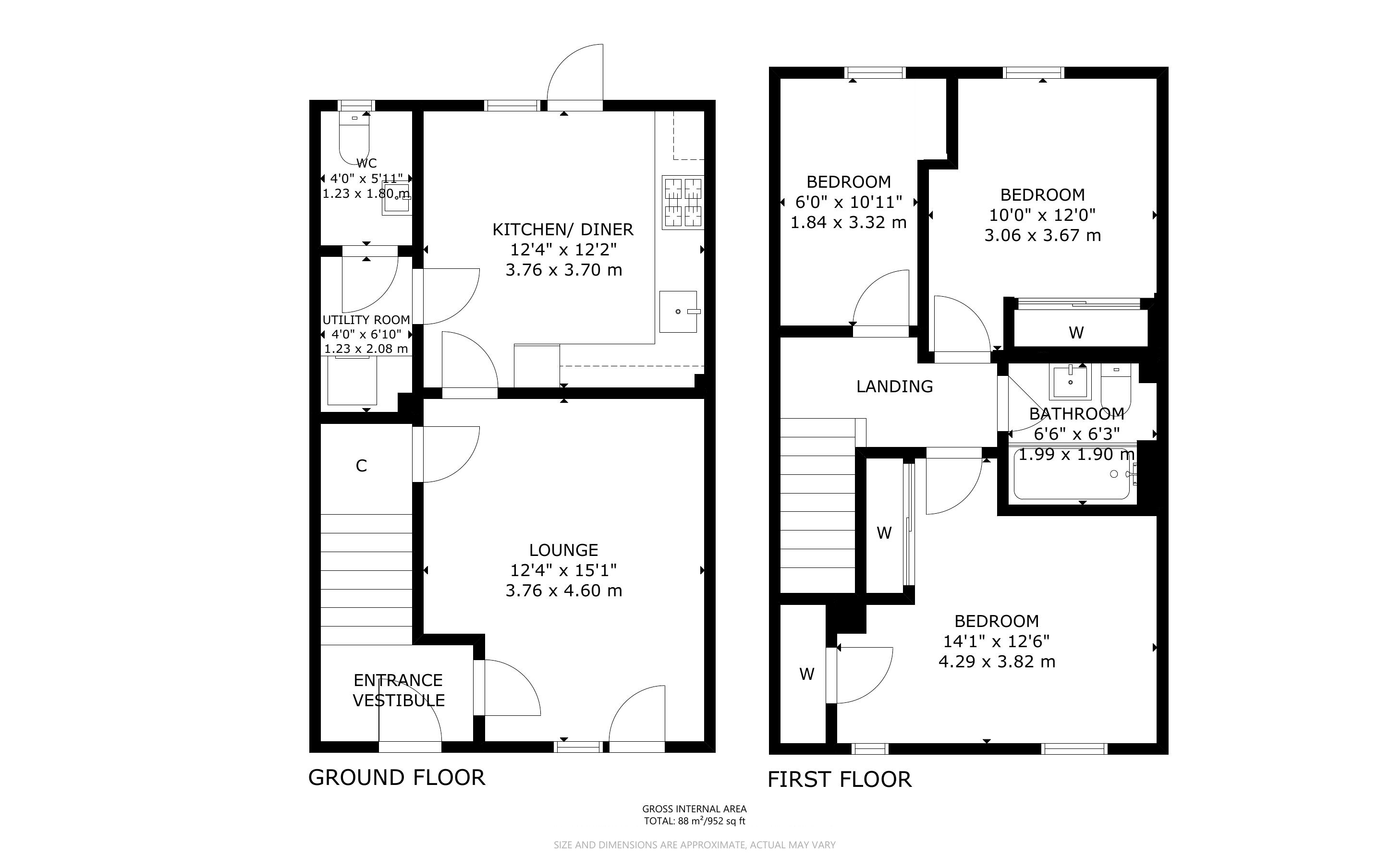 3 bedroom end of terrace house for sale - Floor Plan