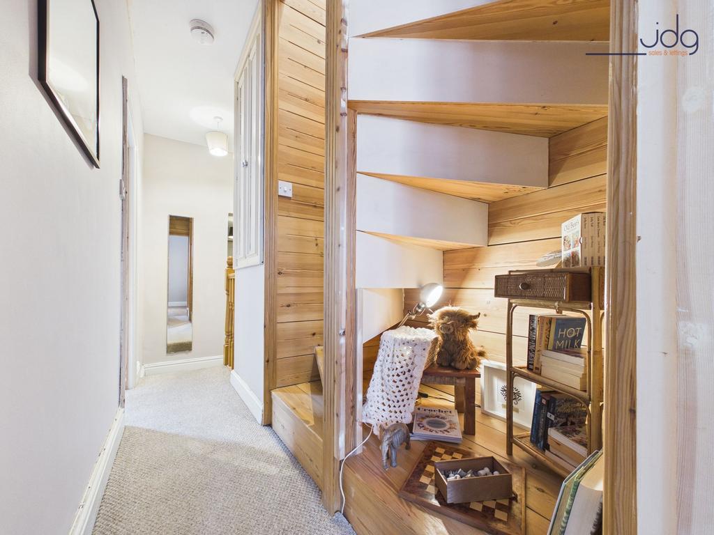Reading Nook built into the staircase