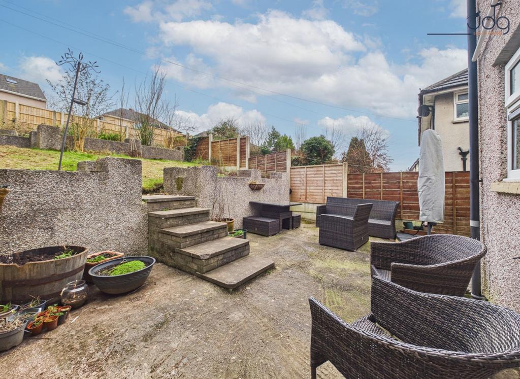 South-westerly facing rear garden arranged over...
