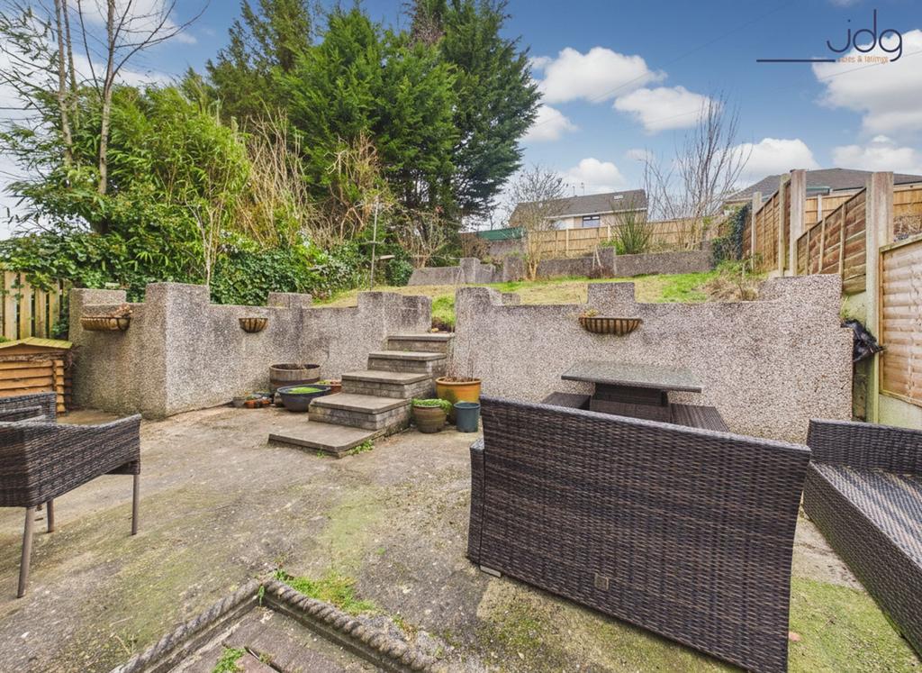 South-westerly facing rear garden arranged over...