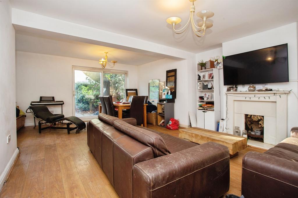 Living room, fireplace