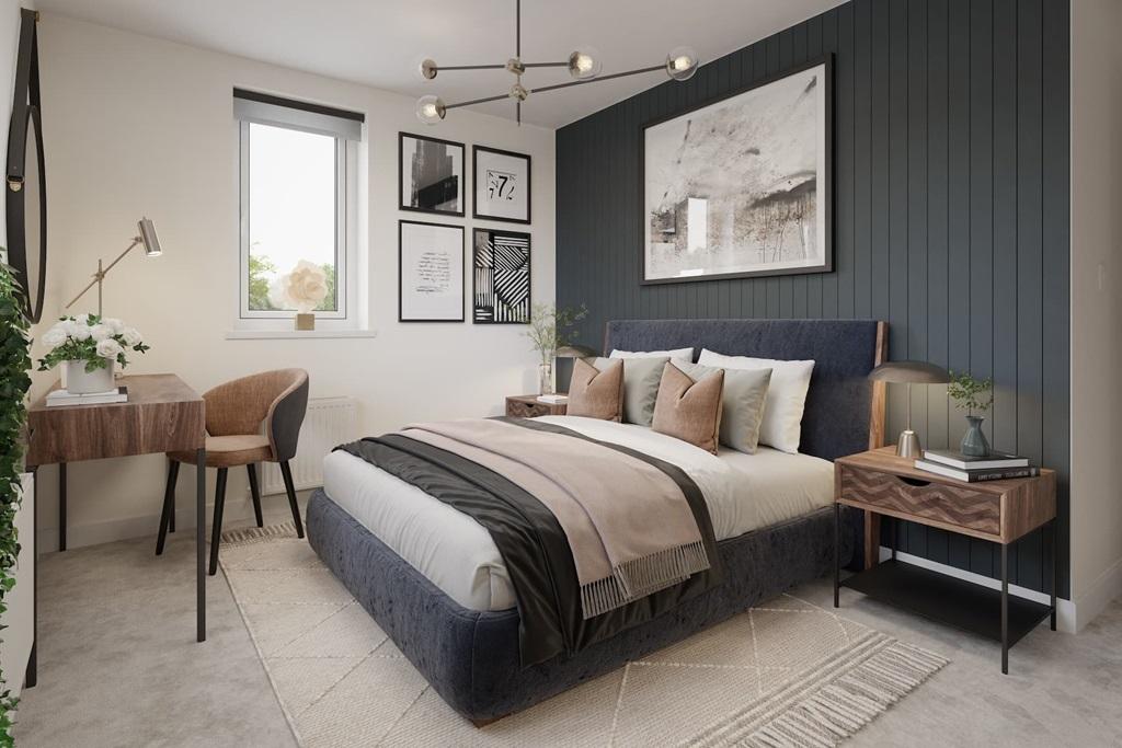 Relax and unwind in the main bedroom