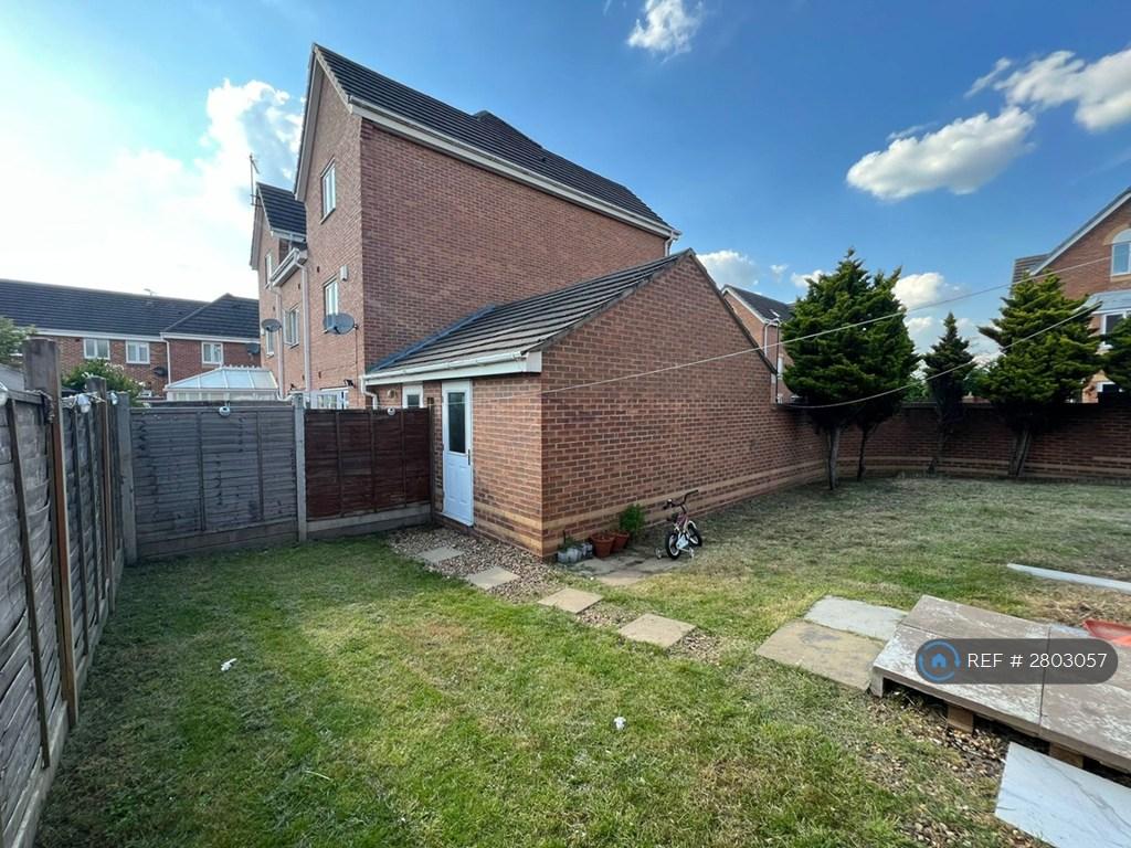 Backyard With Garage Door