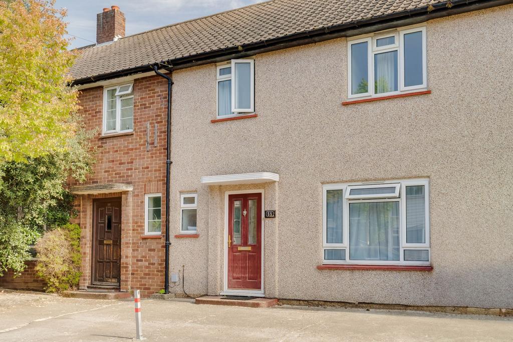 Semi-detached house exterior, driveway