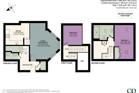 2 bedroom apartment for sale, Bedford Wing, Kingsley Avenue, Fairfield, SG5