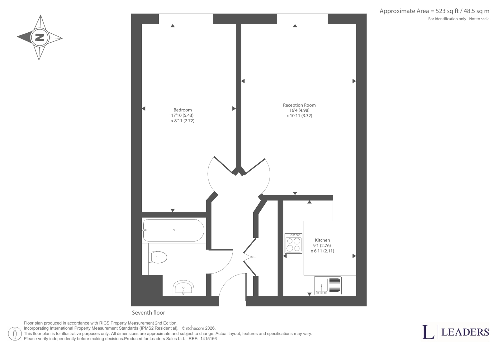 1 bedroom apartment for sale - Floor Plan