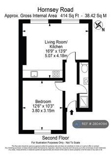 1 bedroom flat to rent, Hornsey Road, London, N19