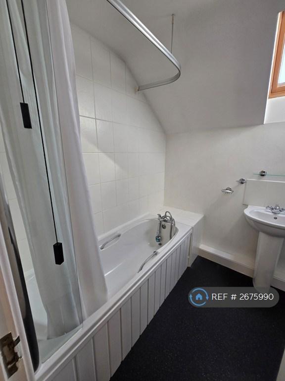 Bathroom With a Shower Over The Bath