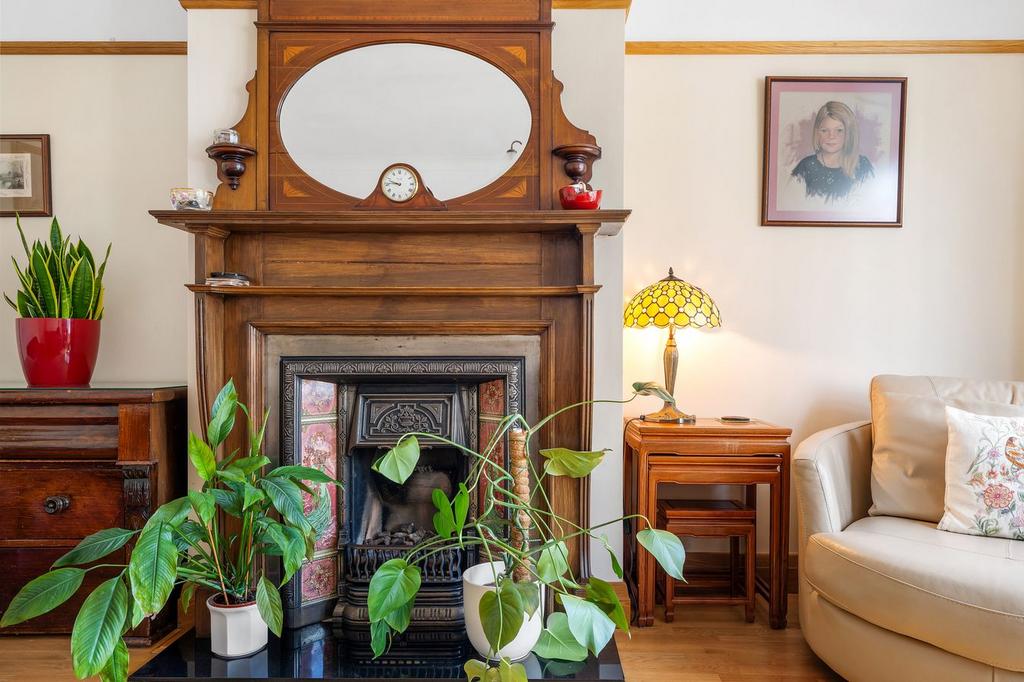 Living room, fireplace