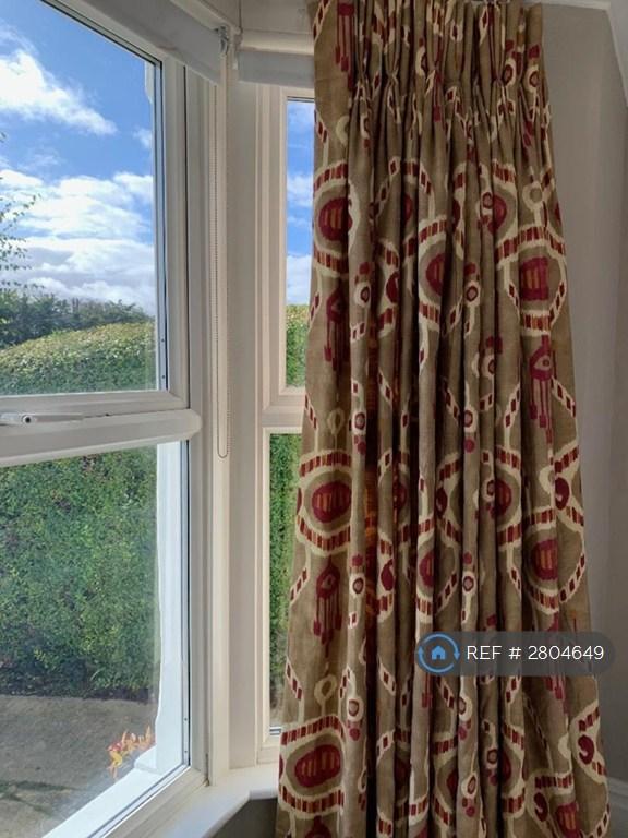 Front Reception Room Linen  Curtains