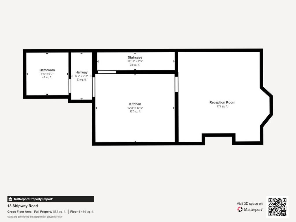 2 bedroom terraced house for sale - Floor Plan