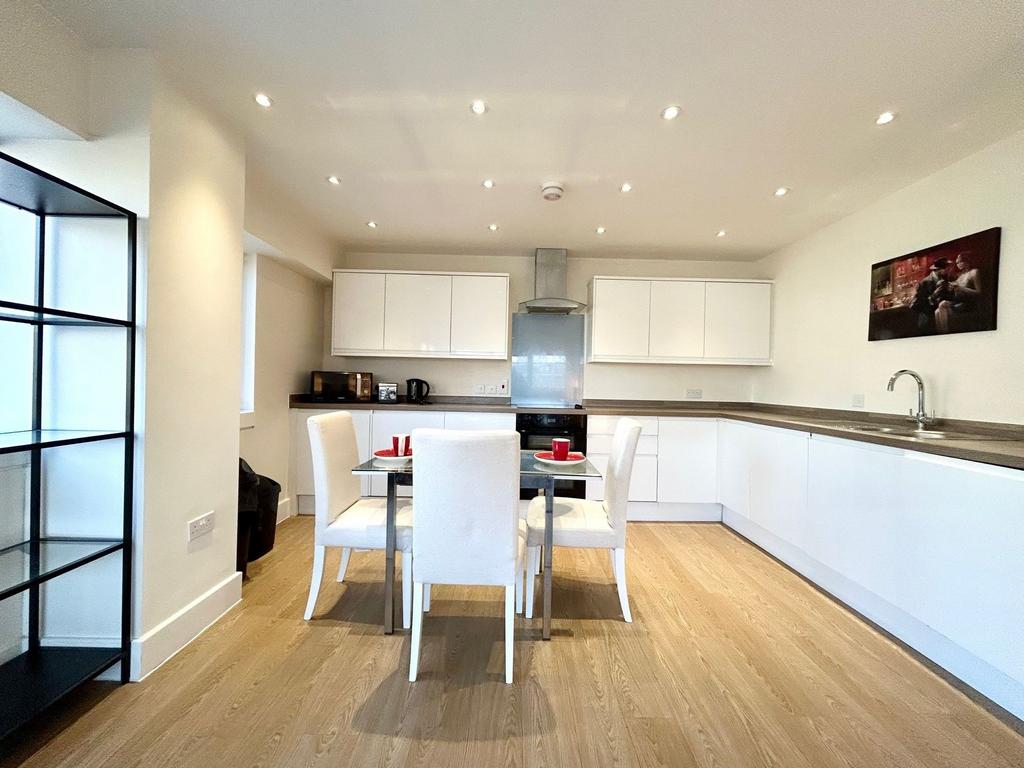 Open living/dining area
