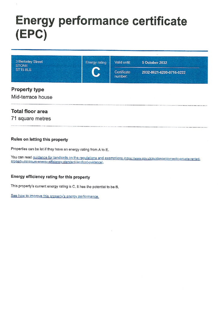 EPC Certificate