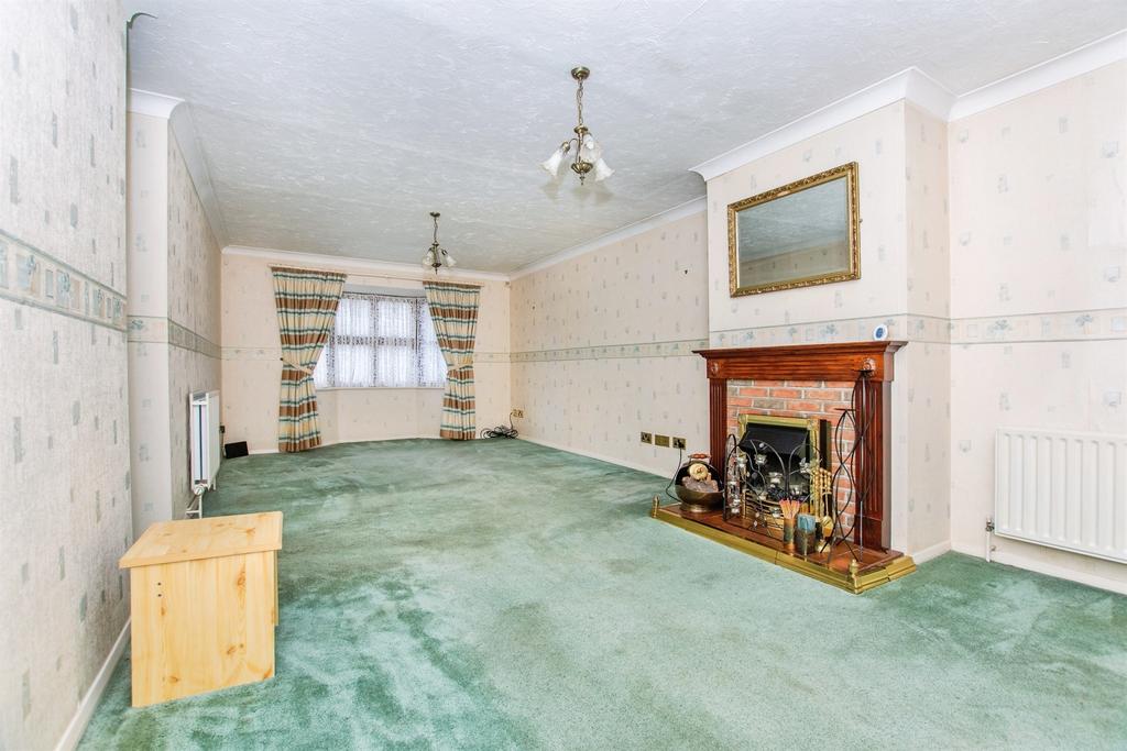 Living room, fireplace