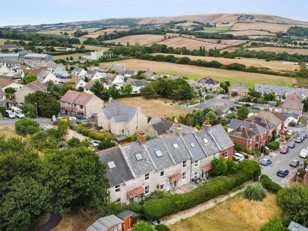 Over view of terrace and hiils