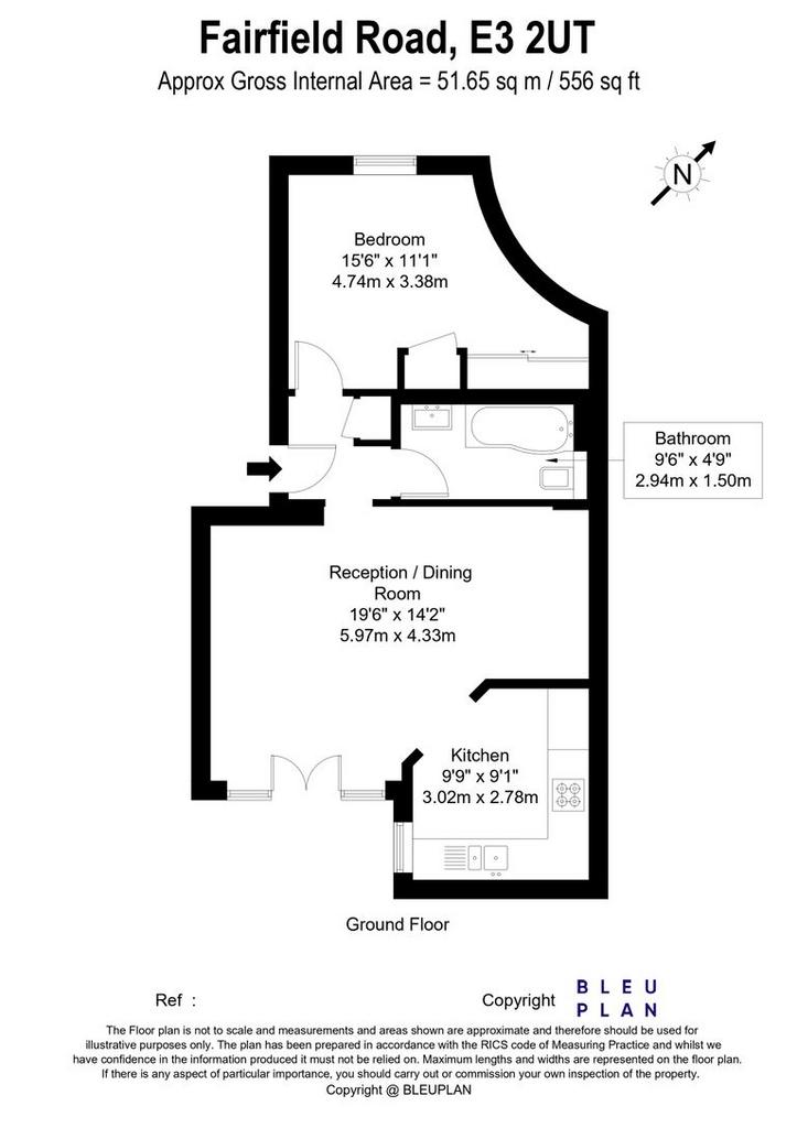 1 bedroom flat for sale - Floor Plan