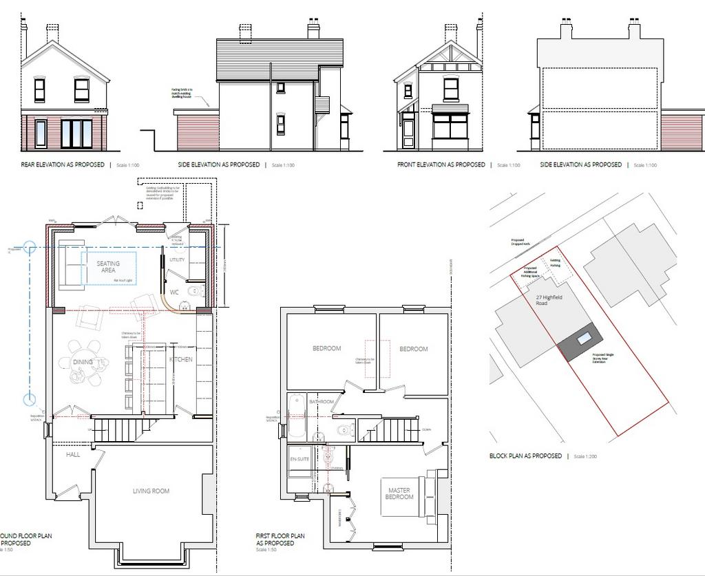 Full width single storey plan