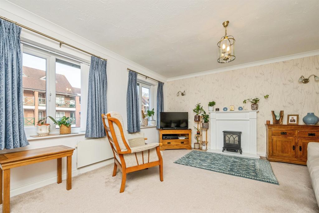 Living room, fireplace