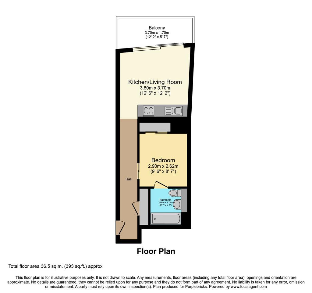 1 bedroom apartment for sale - Floor Plan
