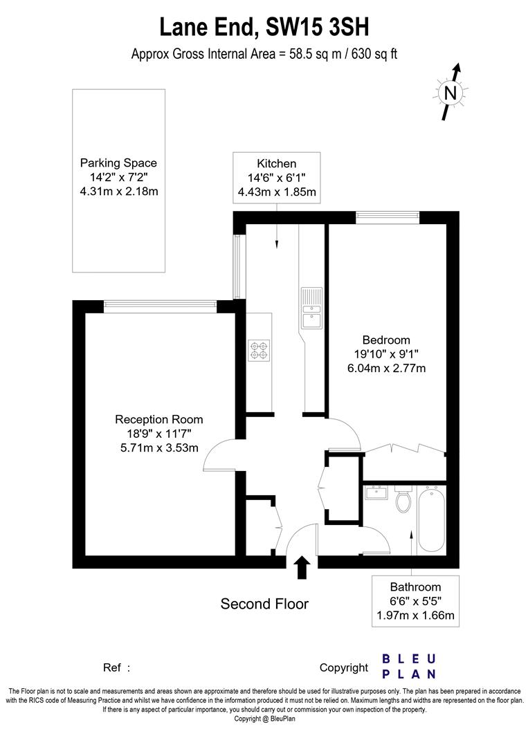 1 bedroom flat for sale - Floor Plan