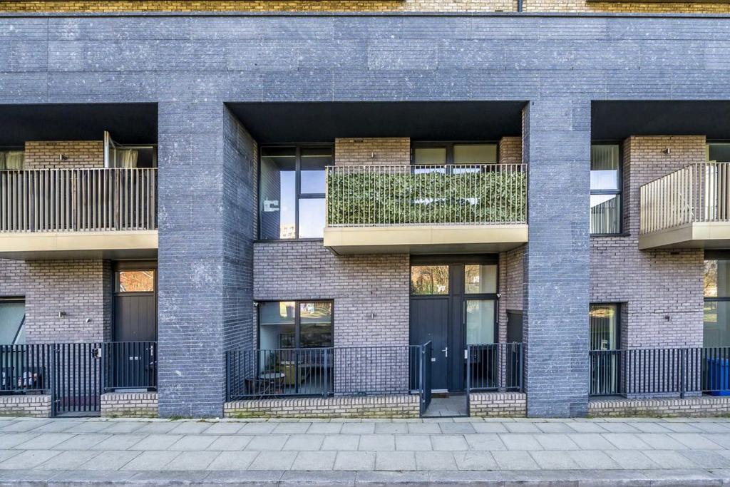 Apartment building facade, block of apartments