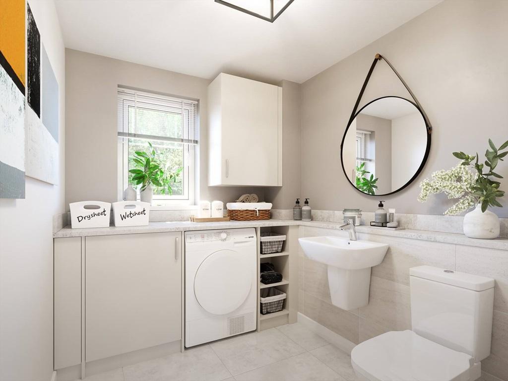 A handy cloakroom with utility space