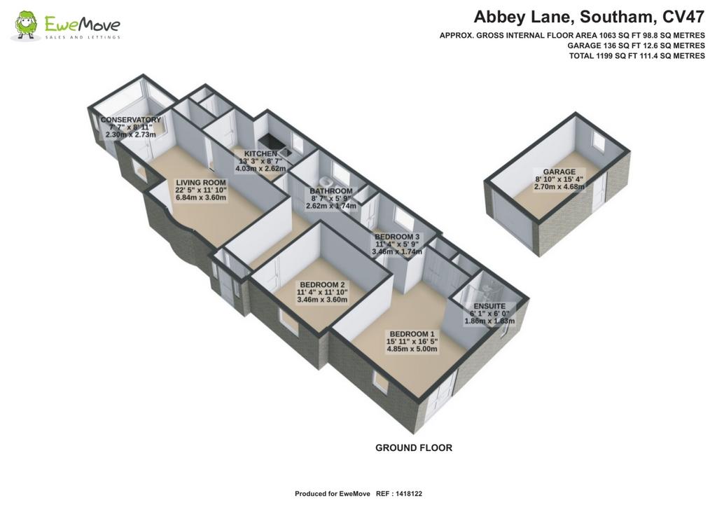 18 Abbey Lane 3 D Floorplan