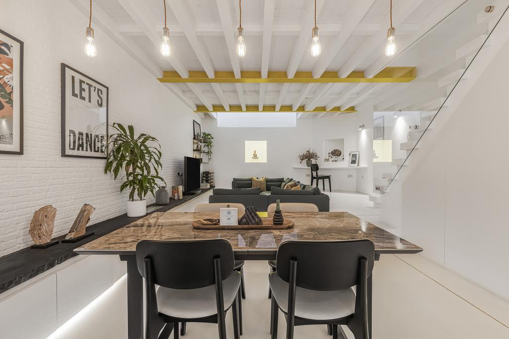 Open-plan living area, open plan living