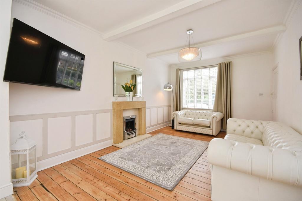 Living room, fireplace