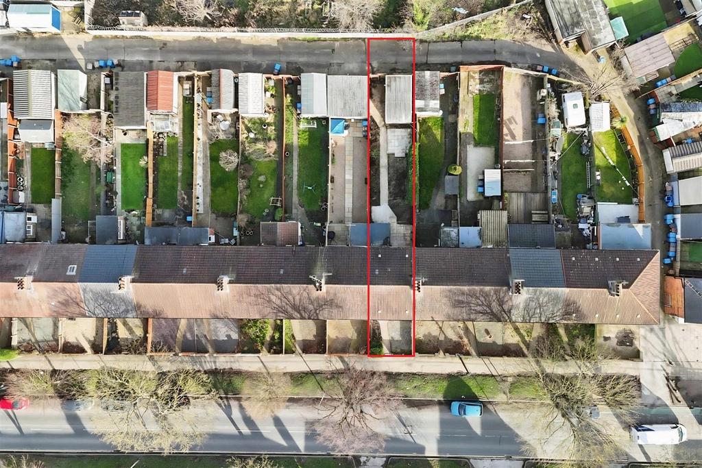 Aerial view of the property