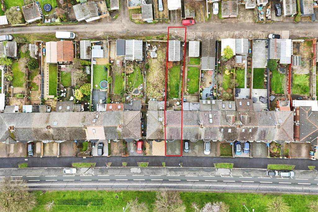 Aerial view of the property