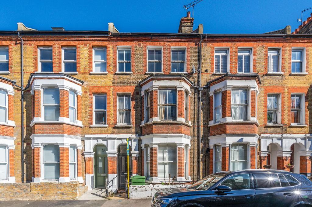 Terraced house exterior, parking