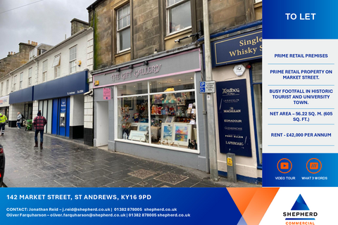 Retail property (high street) to rent, 142-144 Market St St Andrews KY16 9PD