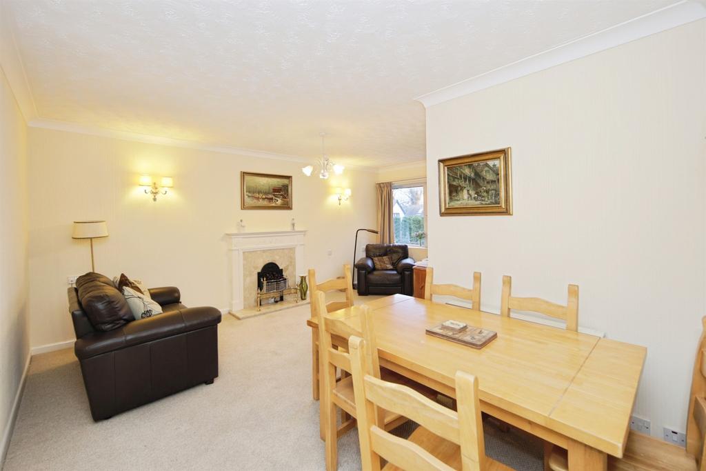 Living room, fireplace