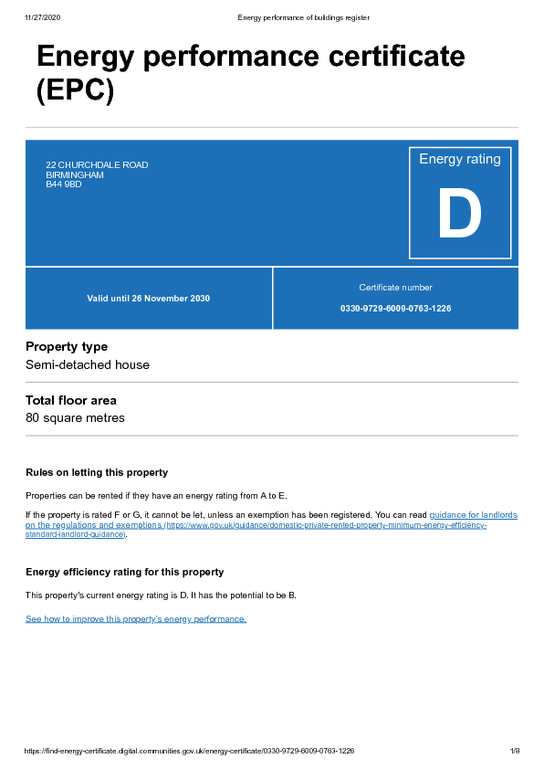 EPC (Contains public sector information licensed under the Open Government Licence v3.0.)